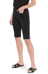 Nydj Side Slit Capri Bike Shorts In Black