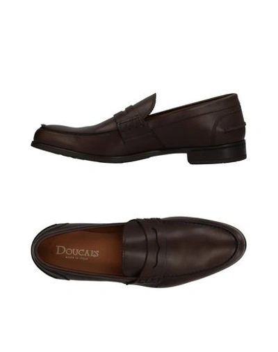 Doucal's 平底鞋 In Dark Brown