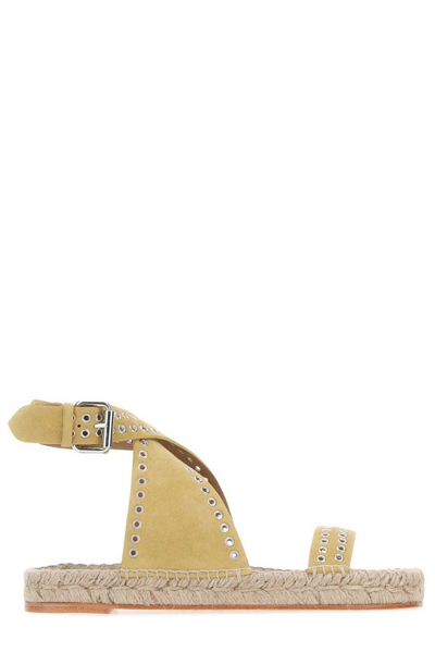 Isabel Marant Illya Eyelet Detailed Sandals In Yellow