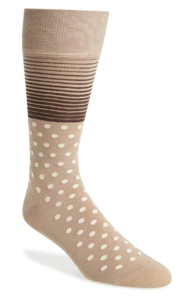 Cole Haan Stripe & Dot Socks In Dune