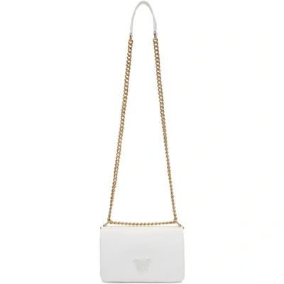 Versace White Small Palazzo Sultan Chain Bag