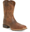 Ariat Hybrid Rancher Cowboy Boot In Distressed Brown Leather