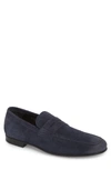 To Boot New York Alek Suede Penny Loafers In Space