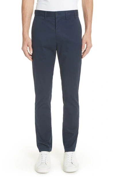 Norse Projects Aros Slim Fit Stretch Twill Pants In Dark Navy