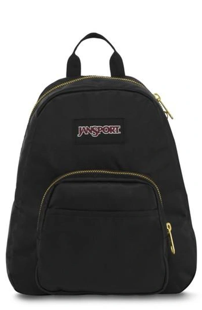 Jansport Half Pint Fx Backpack In Black Gold