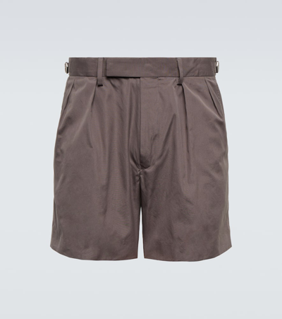 Dries Van Noten Pelmont Cotton Shorts In 802 Grey