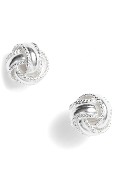 Argento Vivo Triple Knot Stud Earrings In Silver