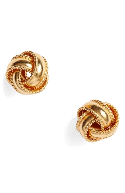 Argento Vivo Triple Knot Stud Earrings In Gold