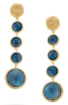 Yellow Gold/ Blue Topaz