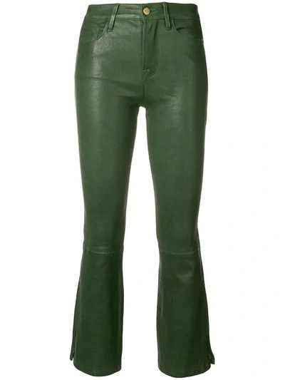 Frame Le Crop Mini Boot Pant In Green