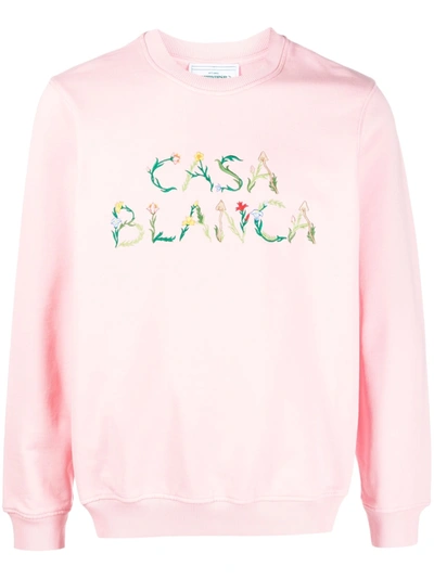 Casablanca Sweatshirt In Rose-pink Cotton