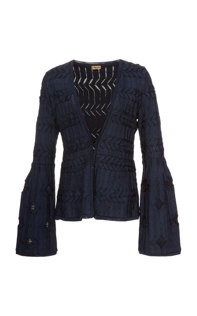 Pepa Pombo Cambridge Fitted Jacket In Navy