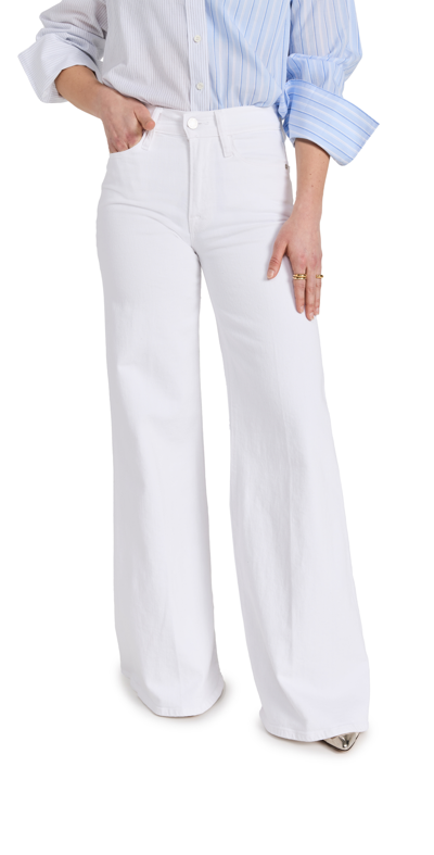 Frame Le Palazzo Trousers In Blanc