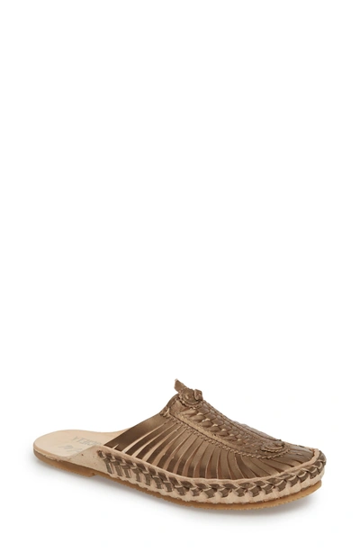 Matisse Morocco Woven Mule In Bronze Leather