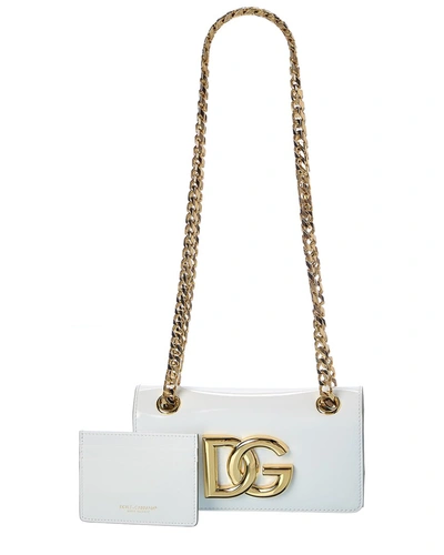 Dolce & Gabbana Leather Crossbody Phone Case In White