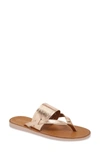 Seychelles Mosaic Thong Sandal In Rose Gold Leather