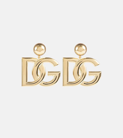 Dolce & Gabbana Women's Goldtone Monogram Clip-on Drop Earrings