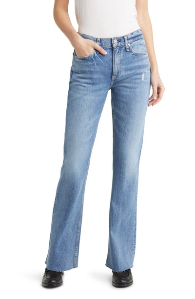 Rag & Bone Peyton High Rise Comfort Straight Jeans In Monterosso In Blue
