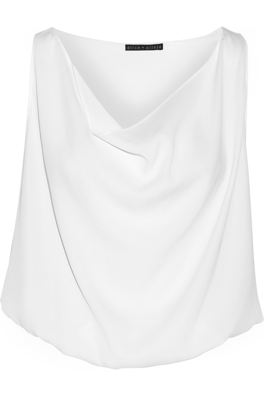 Alice And Olivia Lucy Draped Stretch-silk Top | ModeSens