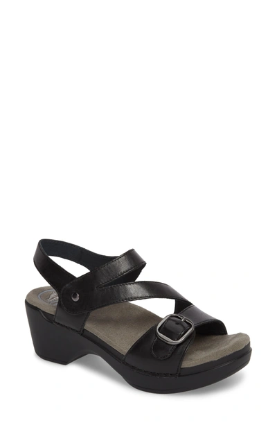 Dansko Shari Sandal In Black Leather ModeSens