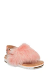 Ugg Holly Genuine Shearling Sandal In Fusion Coral