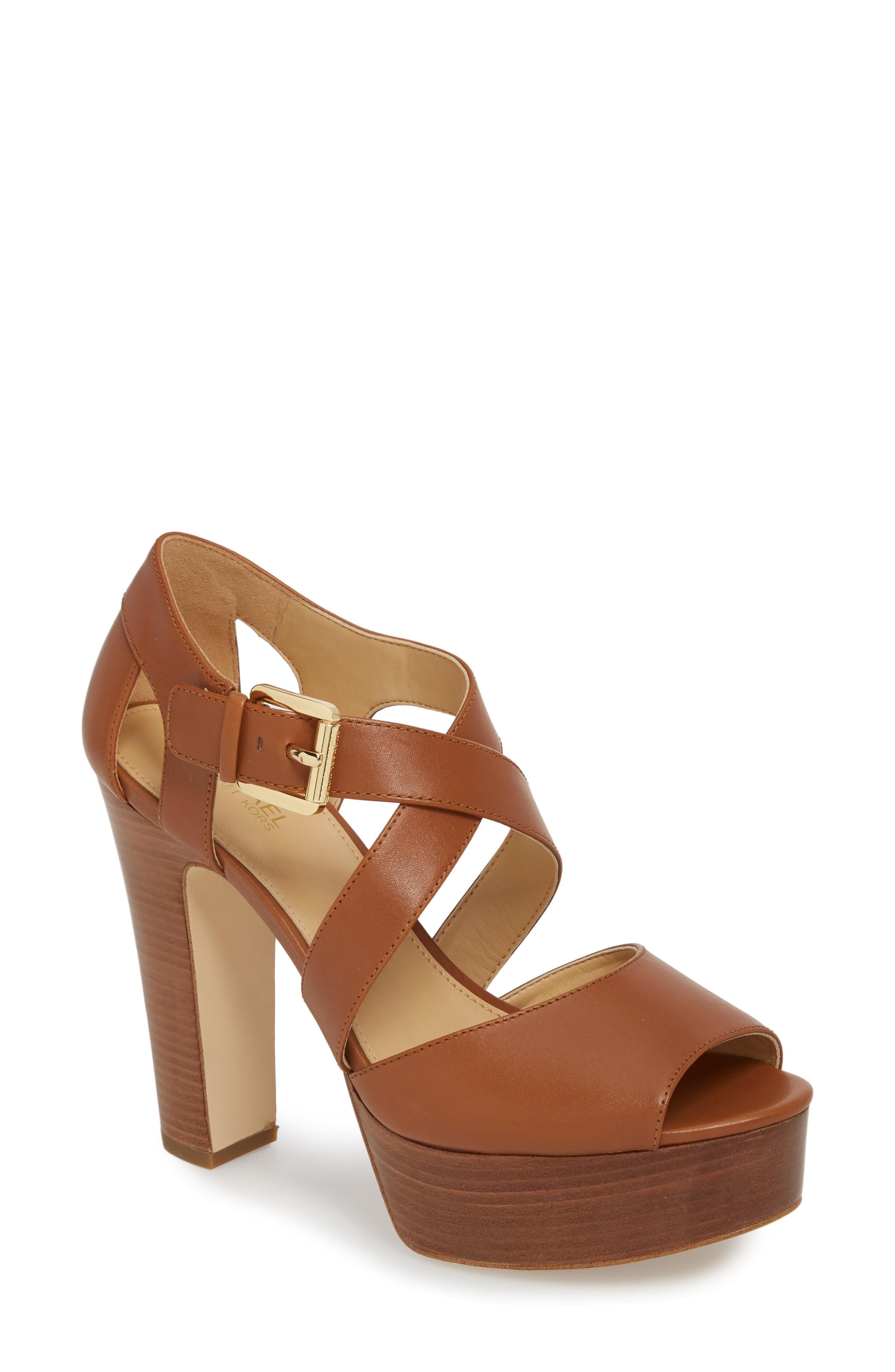 michael kors jodi leather platform sandal