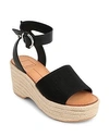 Dolce Vita Women's Lesly Espadrille Platform Sandals In Black Elastic