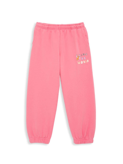 Kids Worldwide Little Kid's & Kid's Change The World Sweatpants In Pink