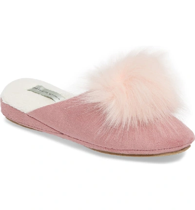 Patricia Green Pretty Pouf Slipper In Pink Suede