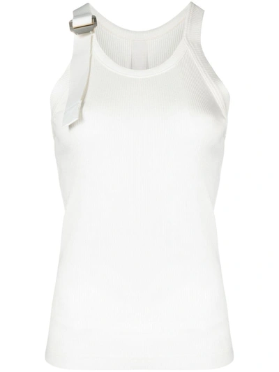 Dion Lee Buckled Tank Top In White