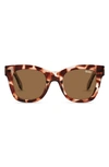 Quay After Hours 46mm Polarized Square Sunglasses In Tort Gold/ Brown Polarized