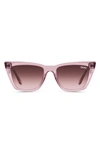 Quay Call The Shots 48mm Gradient Cat Eye Sunglasses In Berry/ Brown Pink