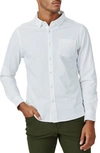 7 Diamonds Solid Black Button-up Shirt In White