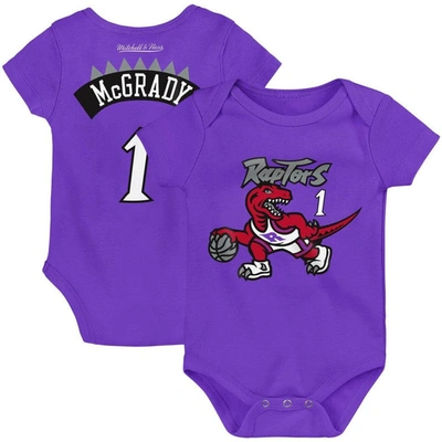 Mitchell & Ness Babies' Infant  Tracy Mcgrady Purple Toronto Raptors Hardwood Classics Name & Number Bodysuit