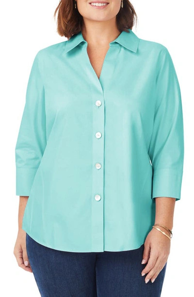 Foxcroft Paige Button-up Shirt In Oceanside
