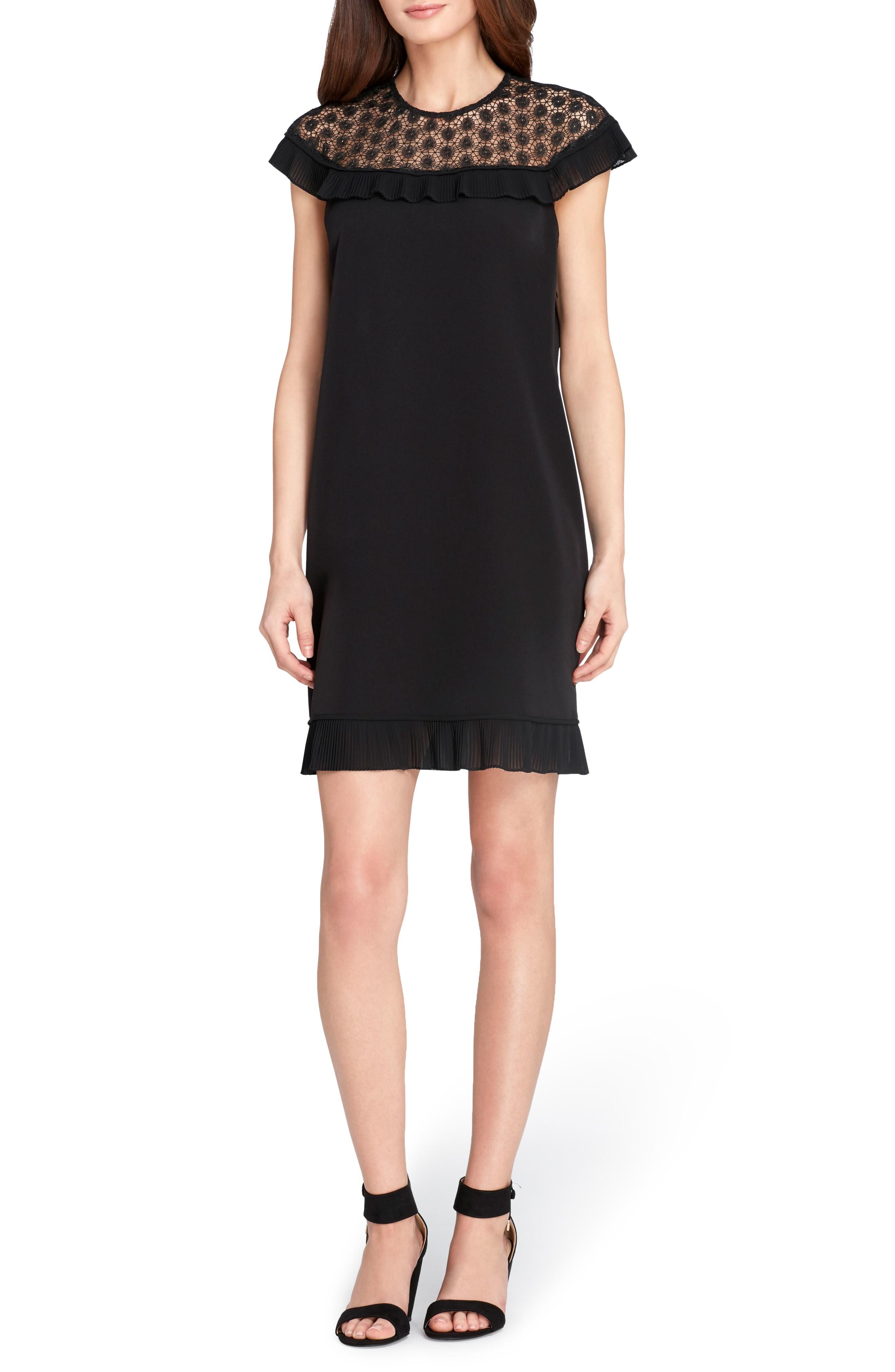 tahari lace shift dress