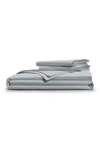 Pg Goods Classic Cool Crisp Cotton Duvet Set In Light Grey