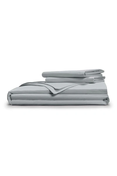 Pg Goods Classic Cool Crisp Cotton Duvet Set In Light Grey