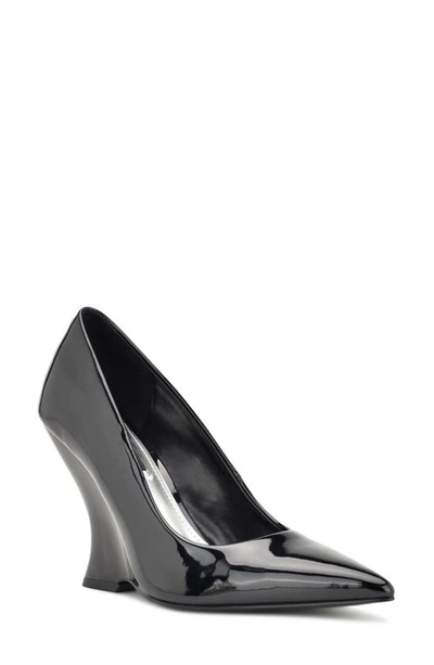 Nine West Eaava Pointed Toe Pump In Black