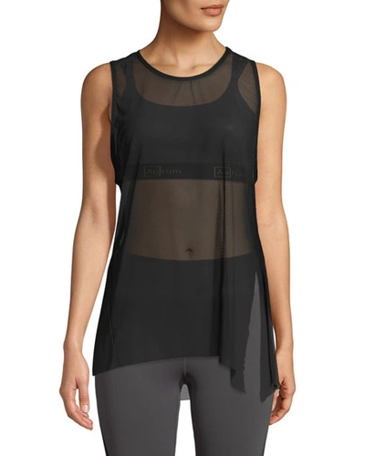 Aurum Wisdom Mesh Layer Top In Black