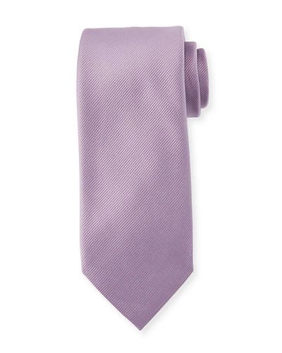 Tom Ford Solid Satin-finish Silk Twill Tie In Lavender
