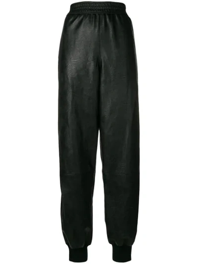 Stella Mccartney Black Faux-leather Lounge Pants