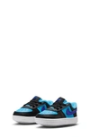Nike Kids' Air Force 1 Crib Shoe In Black/racer Blue/blue Lightning