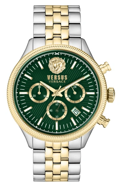 Versus Versace Colonne Chronograph Bracelet Watch, 44mm In Two Tone Gold
