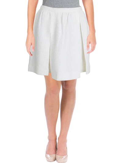Mother Of Pearl Cooper Womens Waffle Pleated A-line Skirt In White