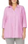 Foxcroft Pamela Non-iron Stretch Tunic Blouse In Orchid Bouquet
