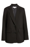 Topshop Single Breasted Blazer In Black