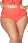 Artesands Aria Renoir High Waist Bikini Bottoms In Coral