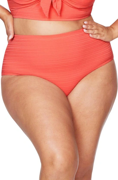 Artesands Aria Renoir High Waist Bikini Bottoms In Coral