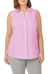 Foxcroft Taylor Sleeveless Button-up Shirt In Orchid Bouquet